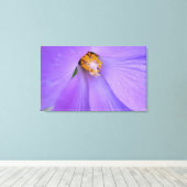 紫色の花のマクロクローズアップ写真ウォールアート キャンバスプリント (インサイチュ (ウッドフロア))