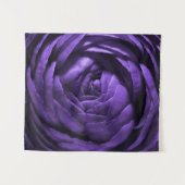紫色の花のマクロ打撃 タペストリー (正面(横))