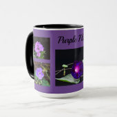 紫色の花のマグカップ マグカップ (正面左)