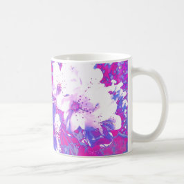 紫色の花のマグ コーヒーマグカップ