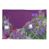 紫色の花のメドレーの枕箱 枕カバー (裏面-左)