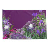 紫色の花のメドレーの枕箱 枕カバー (裏面-右)