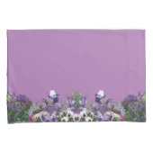 紫色の花のメドレーの枕箱 枕カバー (正面右)