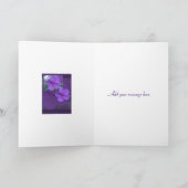 紫色の花の優雅記念日 カード (内部)