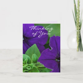 紫色の花の写真のバイブル考えの聖句 カード