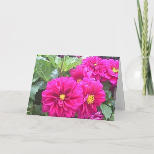 紫色の花の写真を持つノートカード カード (正面)