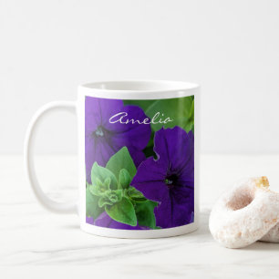 紫色の花の写真バイブル前向きバース考えズ コーヒーマグカップ