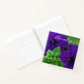 紫色の花の写真バイブル前向きバース考えズ ノートブック (内部)