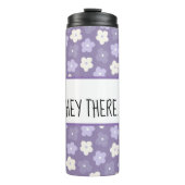 紫色の花の力パーソナライズされた タンブラー (正面)