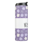 紫色の花の力パーソナライズされた タンブラー (回転左)