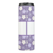 紫色の花の力パーソナライズされた タンブラー (裏面)