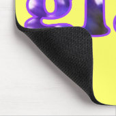 紫色の花の口で綴ったGlad マウスパッド (コーナー)