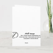 紫色の花の同情カード植物花 カード (裏面)