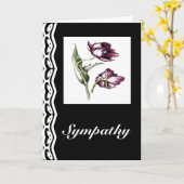 紫色の花の同情カード植物花 カード (黄色い花)