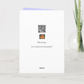 紫色の花の同情カード カード (裏面)