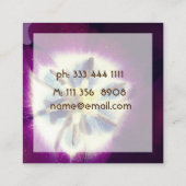 紫色の花の名刺 スクエア名刺 (裏面)