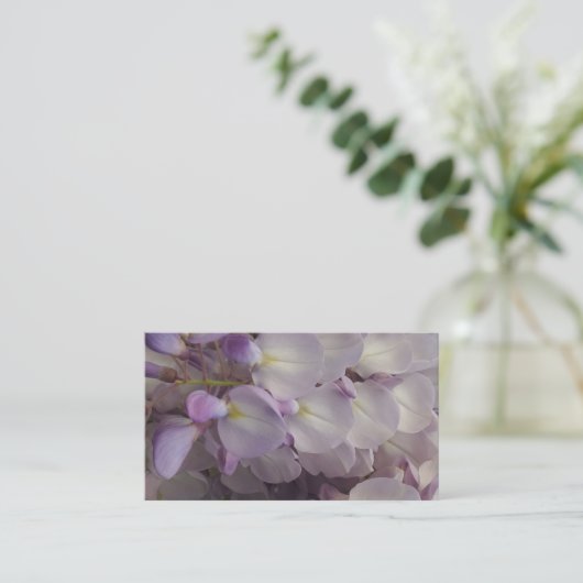 紫色の花の名刺 名刺 (スタンド正面)
