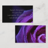 紫色の花の名刺 名刺 (正面/裏面)