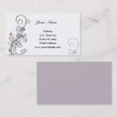 紫色の花の名刺 名刺 (正面/裏面)