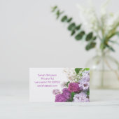 紫色の花の名刺 名刺 (スタンド正面)
