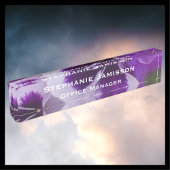 紫色の花の名前とタイトルデスク名プレート デスクネームプレート