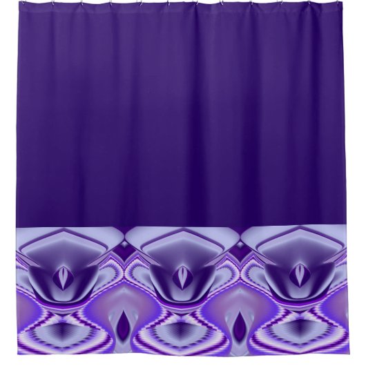 紫色の花の夢 シャワーカーテン (正面)