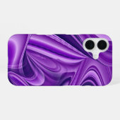 紫色の花の夢 iPhone 16ケース (裏面横)