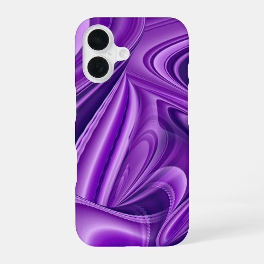 紫色の花の夢 iPhone 16ケース (裏面)