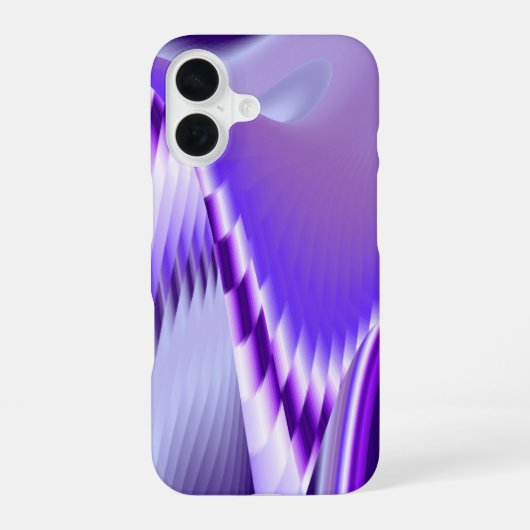 紫色の花の夢 iPhone 16ケース (裏面)