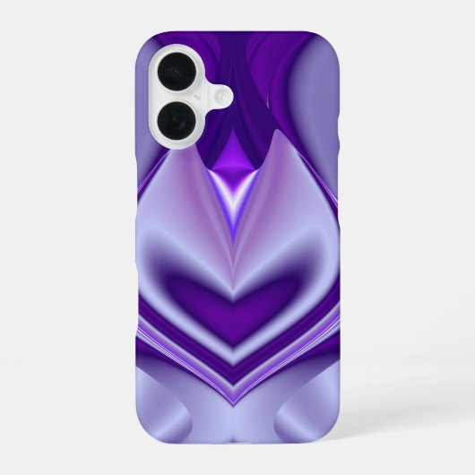 紫色の花の夢 iPhone 16ケース (裏面)