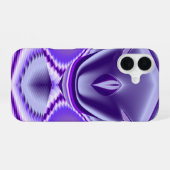 紫色の花の夢 iPhone 16ケース (裏面横)