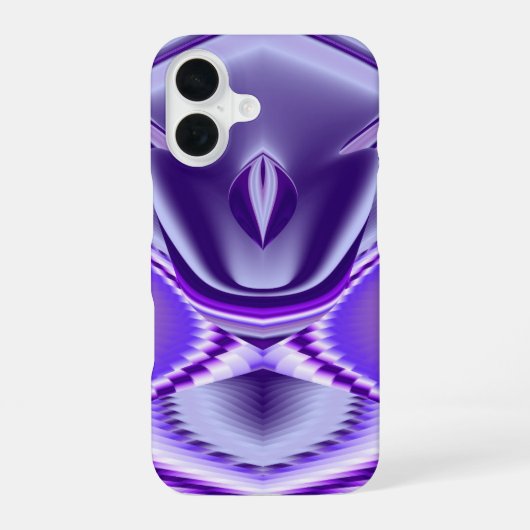 紫色の花の夢 iPhone 16ケース (裏面)