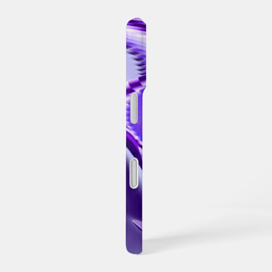 紫色の花の夢 iPhone 16ケース (右側面)