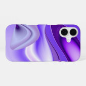 紫色の花の夢 iPhone 16ケース (裏面横)