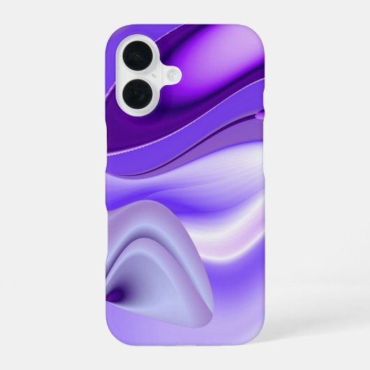 紫色の花の夢 iPhone 16ケース (裏面)