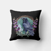 紫色の花の天空の結晶リース クッション (裏面)