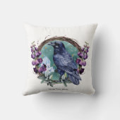 紫色の花の天空の結晶リース クッション (裏面)