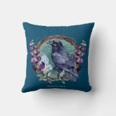 紫色の花の天空の結晶リース クッション (裏面)