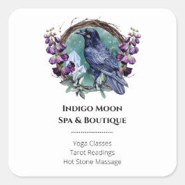 紫色の花の天空の結晶リース スクエアシール