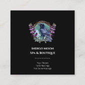 紫色の花の天空の結晶リース スクエア名刺 (正面)