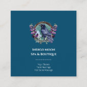 紫色の花の天空の結晶リース スクエア名刺 (正面)