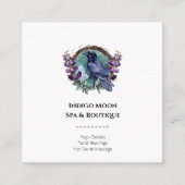 紫色の花の天空の結晶リース スクエア名刺 (正面)