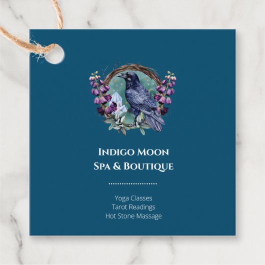 紫色の花の天空の結晶リース フェイバータグ (正面)