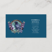 紫色の花の天空の結晶リース 名刺 (裏面)