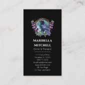 紫色の花の天空の結晶リース 名刺 (裏面)