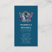 紫色の花の天空の結晶リース 名刺 (裏面)