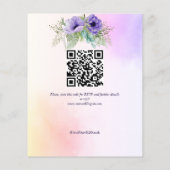 紫色の花の孔雀の予算は、日付を保存 (裏面)