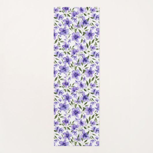 紫色の花の情熱 ヨガマット (正面)