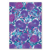 紫色の花の手絵を描テーブル番号 テーブルナンバー (裏面)