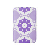 紫色の花の抽象芸術模様 バスマット (正面縦)